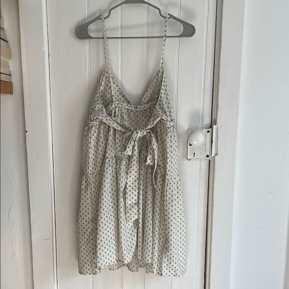 NWT White Spaghetti Strap Blue Floral Dress - Picture 7 of 9